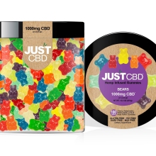 JustCBD Gummies 1000mg CBD Clear Multi-color Bears | Βάζο CBD Gummies 1000mg 50 τμχ